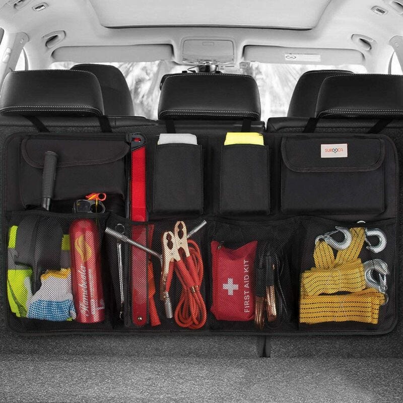 2x Organizer Per Sedile, Maxi Portaoggetti In Feltro Per Schienale Auto Per Bambini 7 Scomparti Nero 49831052 2x Organizer Per Sedile, Maxi Portaoggetti In Feltro Per Schienale Auto Per Bambini 7 Scomparti Nero 49831052