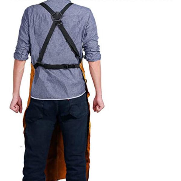 Tablier de soudage, tablier de travail en cuir de vache avec 6 poches, tablier de cuisine multifonctionnel 24