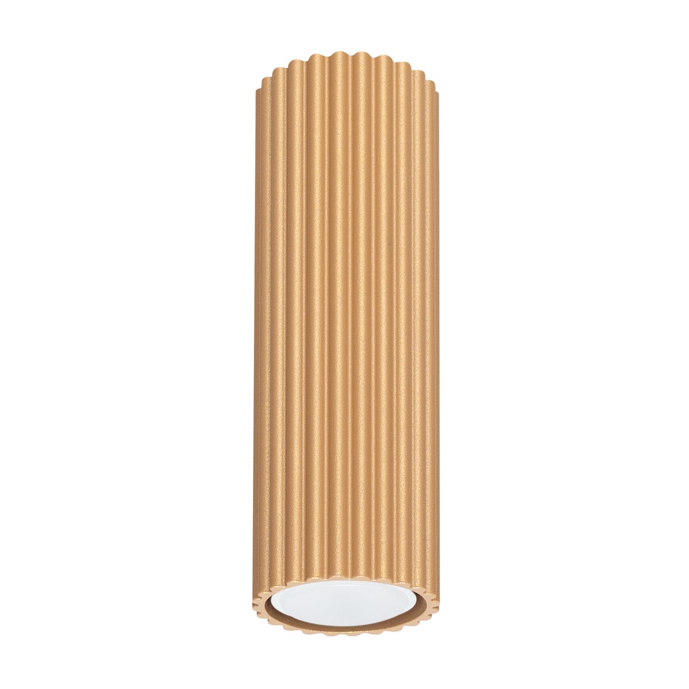 Reflektor sufitowy spot natynkowy Karbon okrągły złoty 1xGU10x10W wym: 20 x 6,5 x 6,5 cm aluminium Sollux Lighting