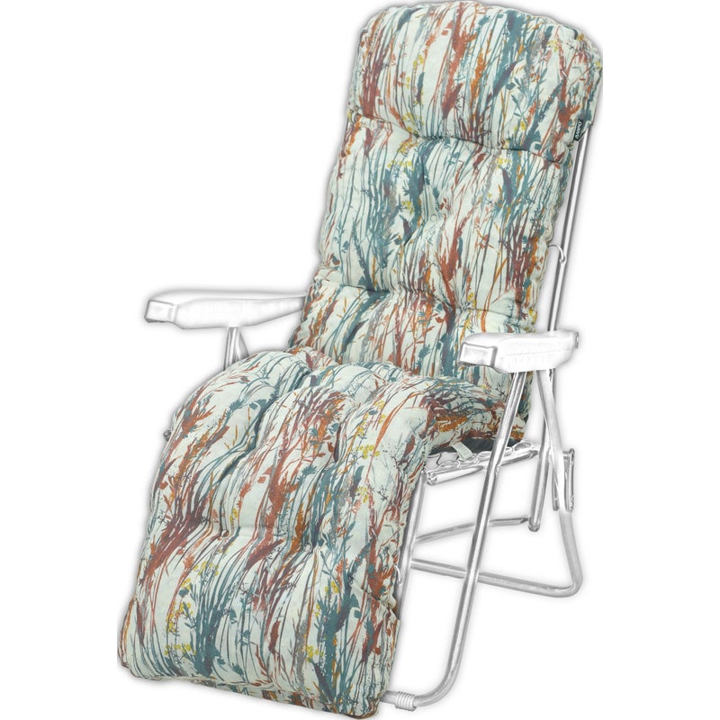 Poduszka ogrodowa na leżak z podnóżkiem AMPO czerwony niebieski biały 1 szt.