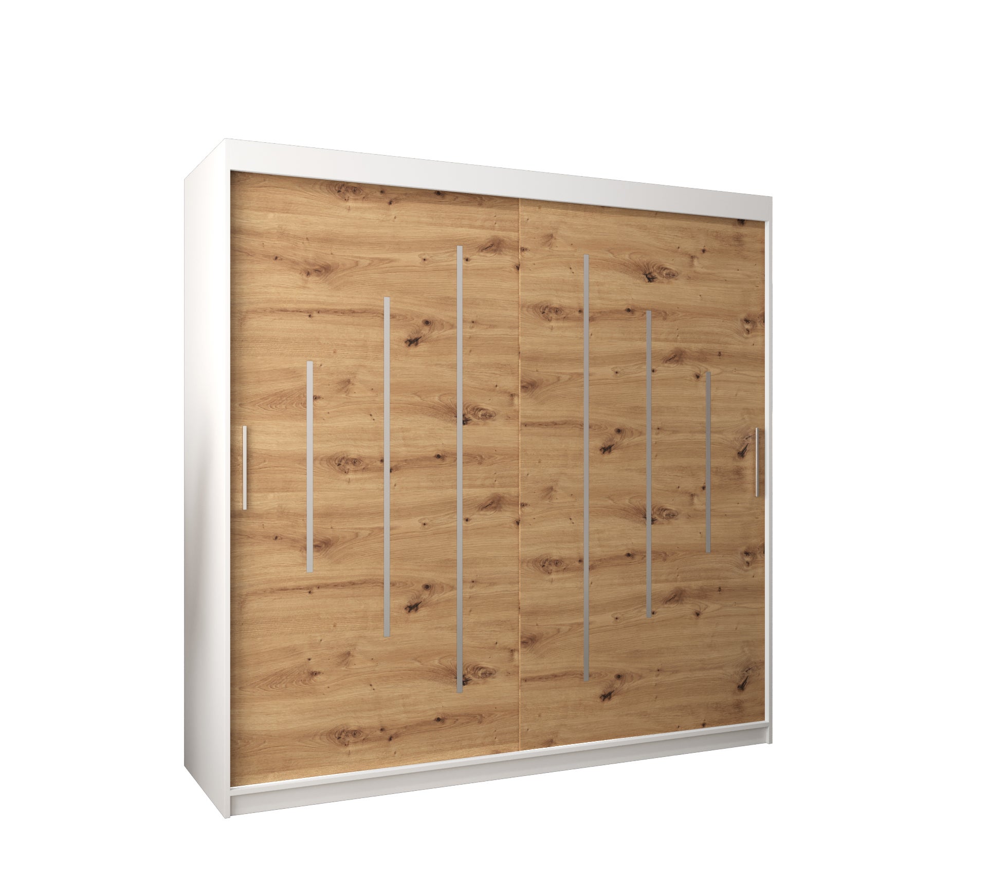 Szafa przesuwna garderoba York 200 x 62 x 200 cm Biały + Artisan - Abiks Meble