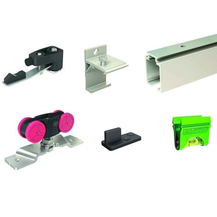 Rail + cache rail en chêne massif – Pour porte coulissante largeur 730 ...