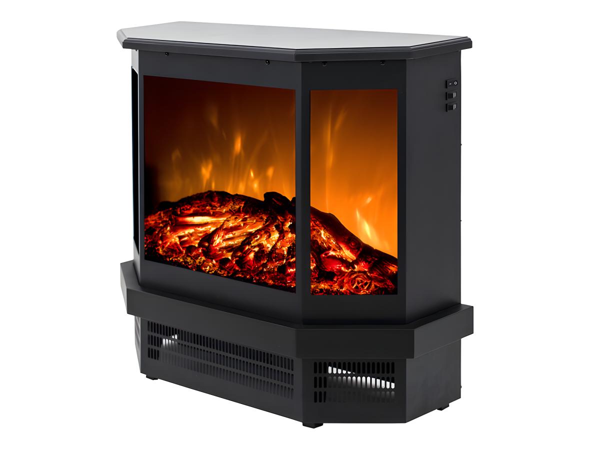 Chimenea eléctrica ETNA - Ancho 55.8 x Prof. 22.5 x Alt. 51.6 cm - Negro - 6
