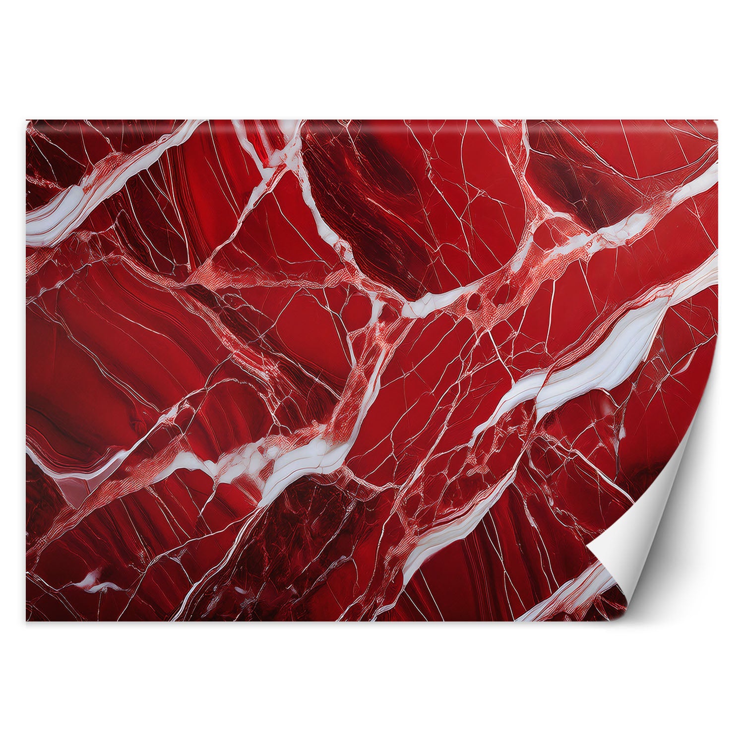 Fototapeta, Czerwony Marmur Kamień Glamour 300x210