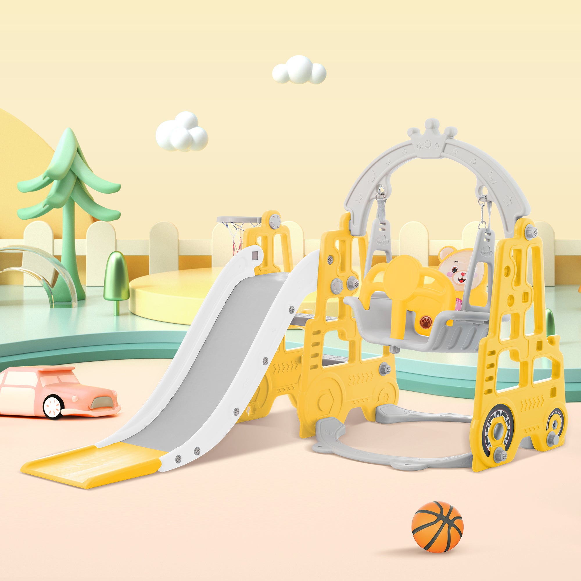 Ensemble de toboggans pour enfants 6 en 1 intérieur/extérieur, toboggan pour enfants Ensemble de toboggans pour enfants 6 en 1 intérieur/extérieur, toboggan pour enfants