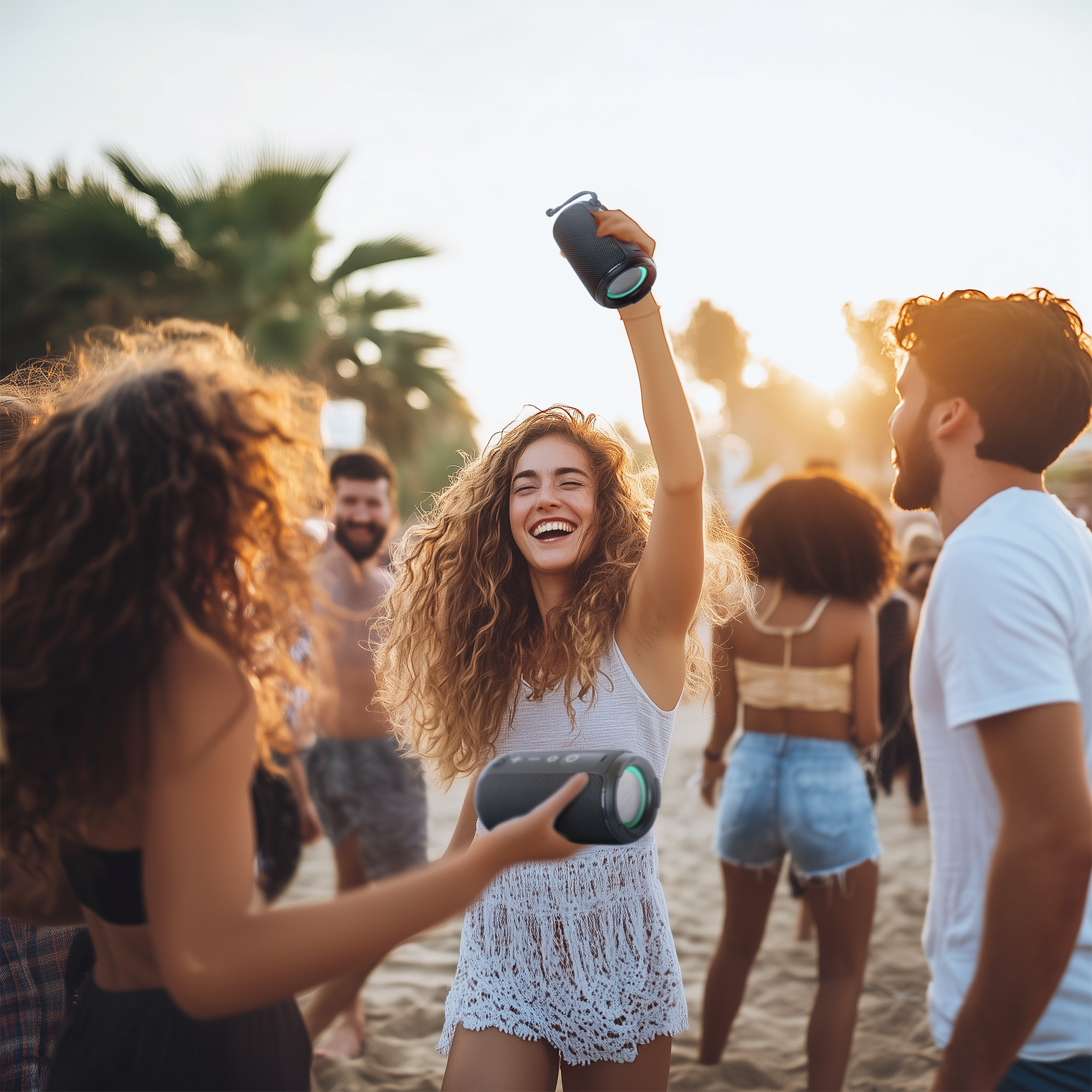 Altavoz Bluetooth BALDERIA Smart Fire - Altavoz inalámbrico con efecto crepitante - Negro - 4