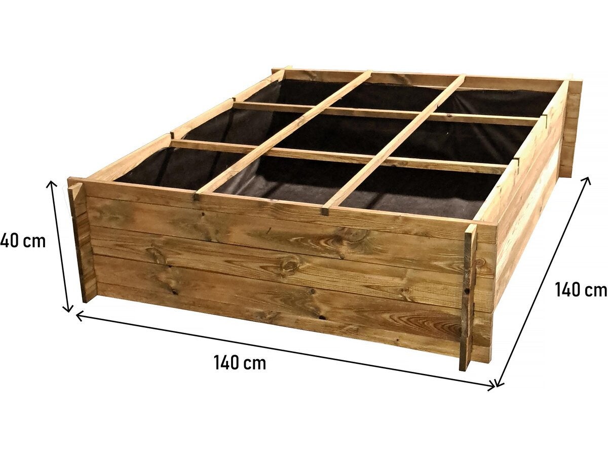 Carré potager en bois 