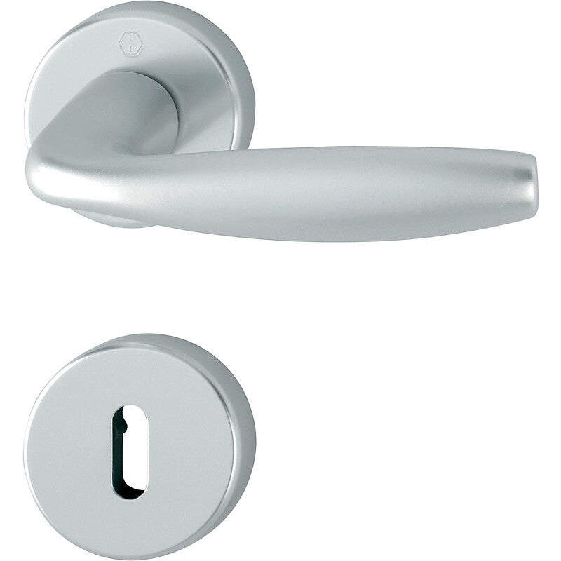 Béquille double sur rosaces New York bec de cane ton inox - 3