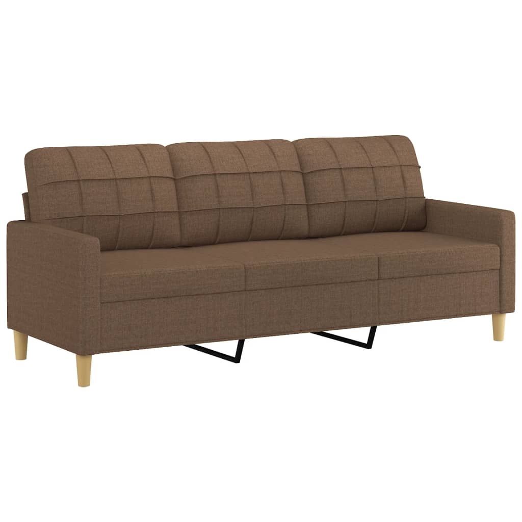 Sofá de 3 plazas | sofá de salón | sofá de descanso de tela marrón 180 cm cfw25899