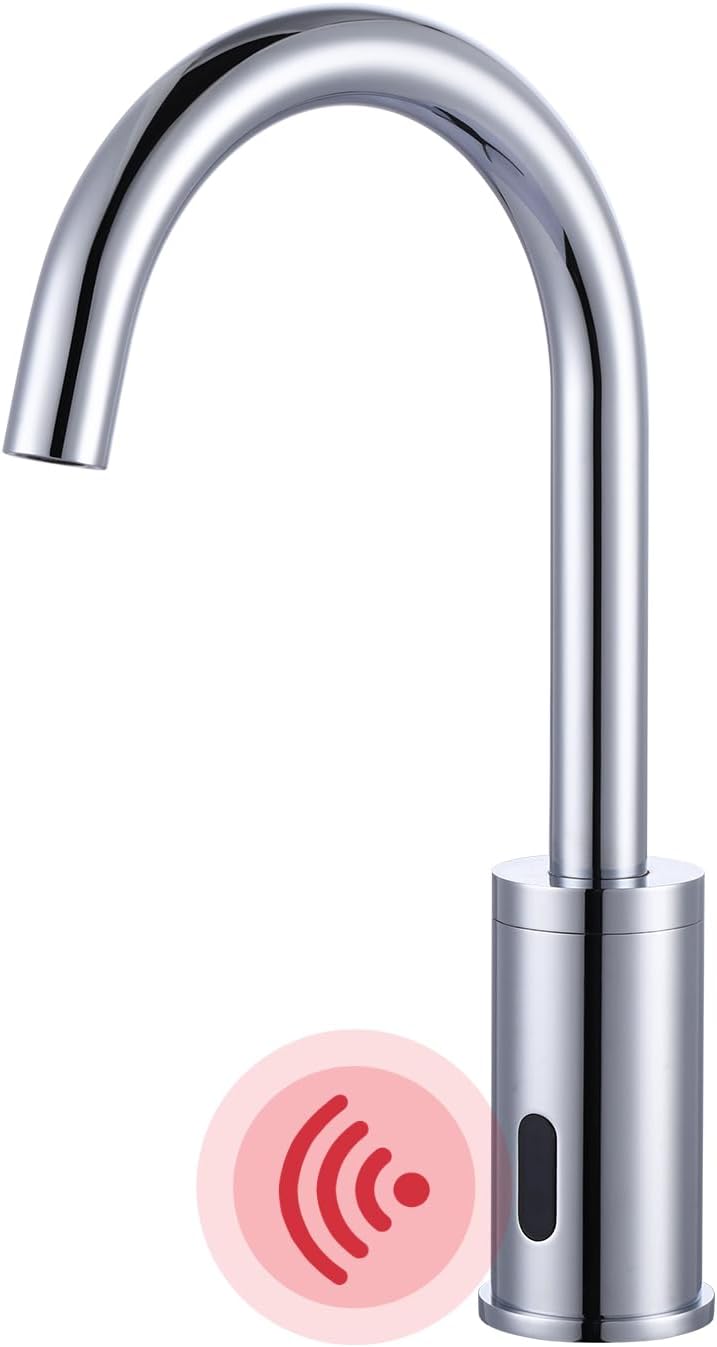 Czujnik temperatury baterii łazienkowej – bateria z czujnikiem temperatury i skrzynką sterowniczą – czujnik podczerwieni – chrom