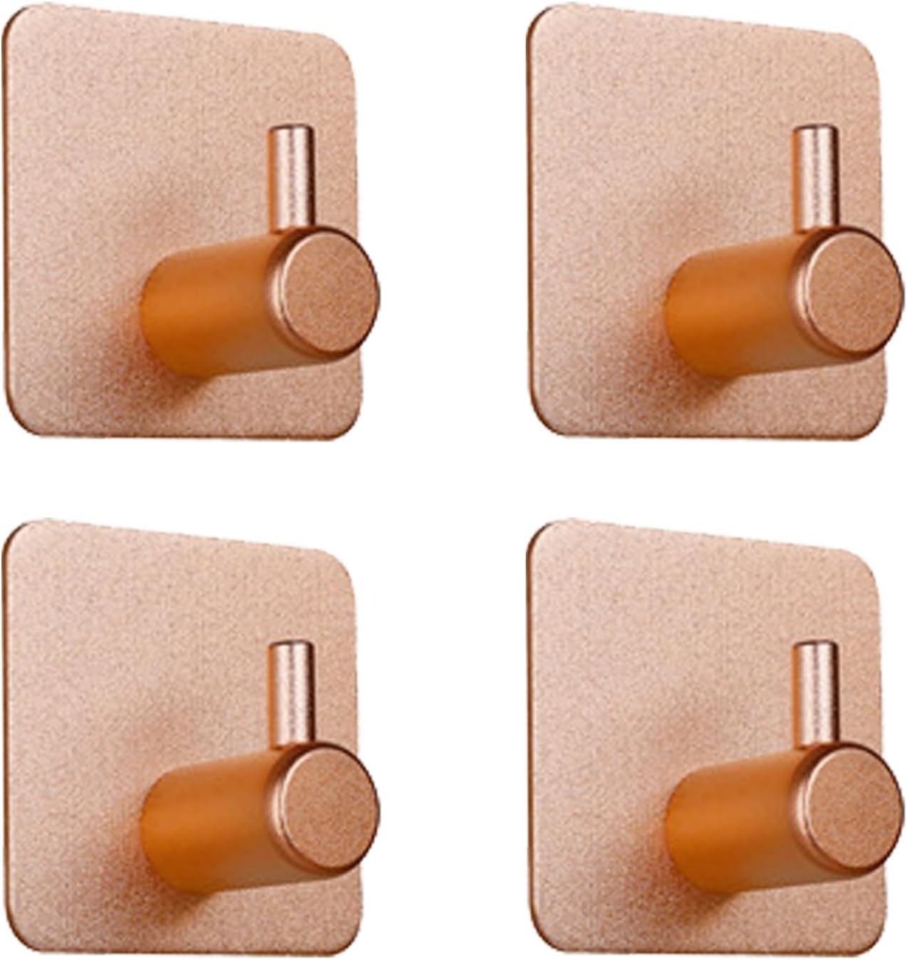 Porte Casquette Lansls 4 Pièces Crochet Mural En Bambou, Crochets En Acier Inoxydable, Auto- Adhésif Sans Perçage Pour Salle De Bain, Toilette, Cuisine (Argent Porte Manteau Pour Porte