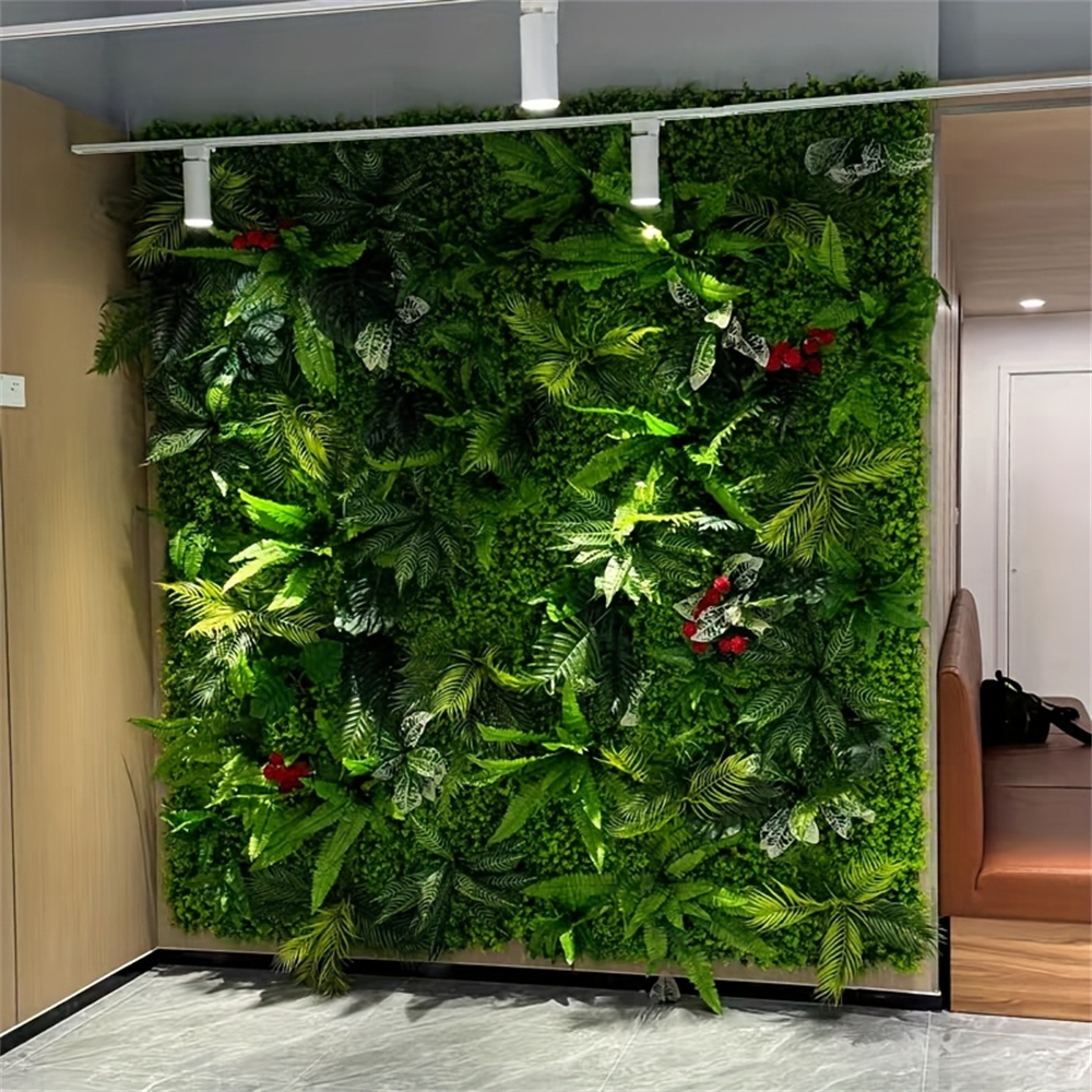 Gazon vert artificiel super naturel, décoration de clôture de jardin, mur vert intérieur et extérieur, panneau facile à installer - 2