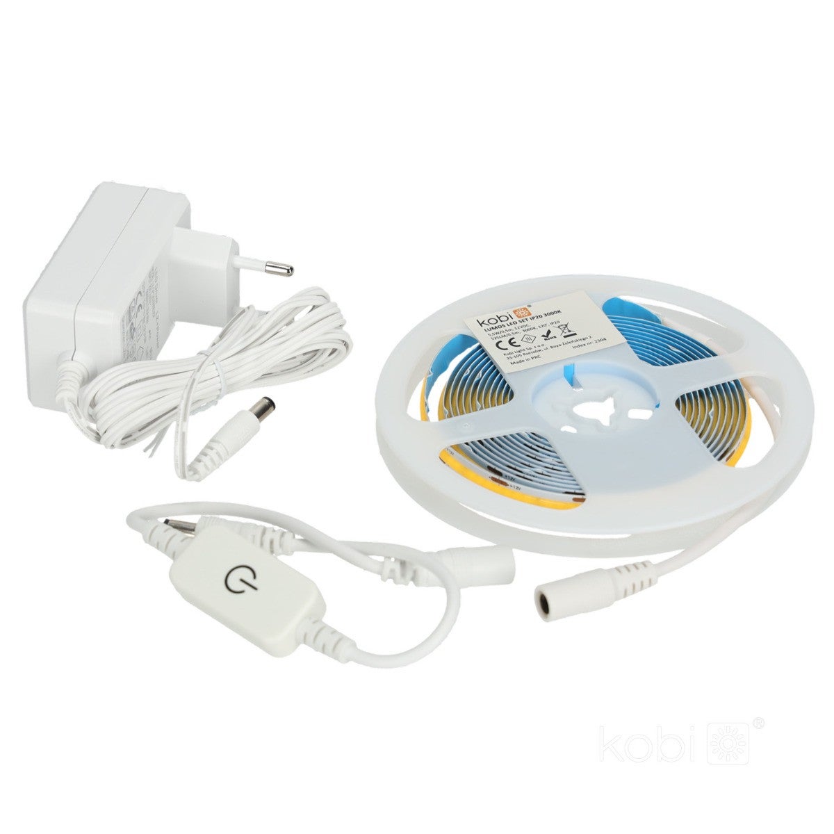 Taśma LED 25W ciepła barwa 3 metry z zasilaczem LUMOS LED SET CB Kobi