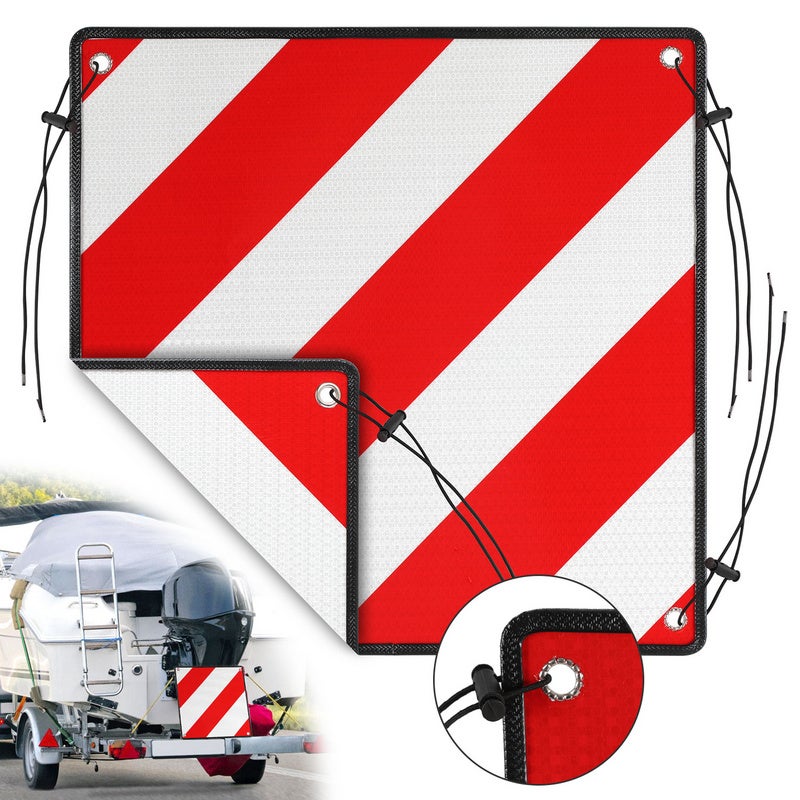 Znak ostrzegawczy dla Włoch i Hiszpanii - Znak odblaskowy 500x500 mm, czerwono-biały