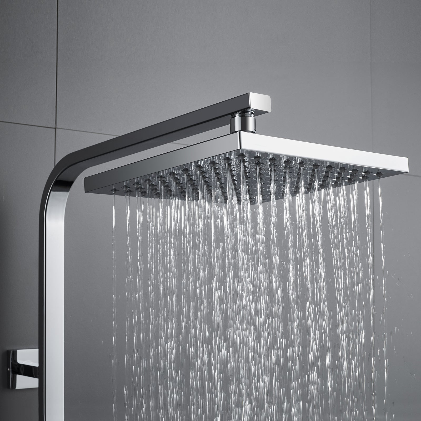 Système de Douche Carré Colonne de Douche avec Mitigeur Colonne de Douche Thermostatique Système de Douche Corps en Laiton - 6