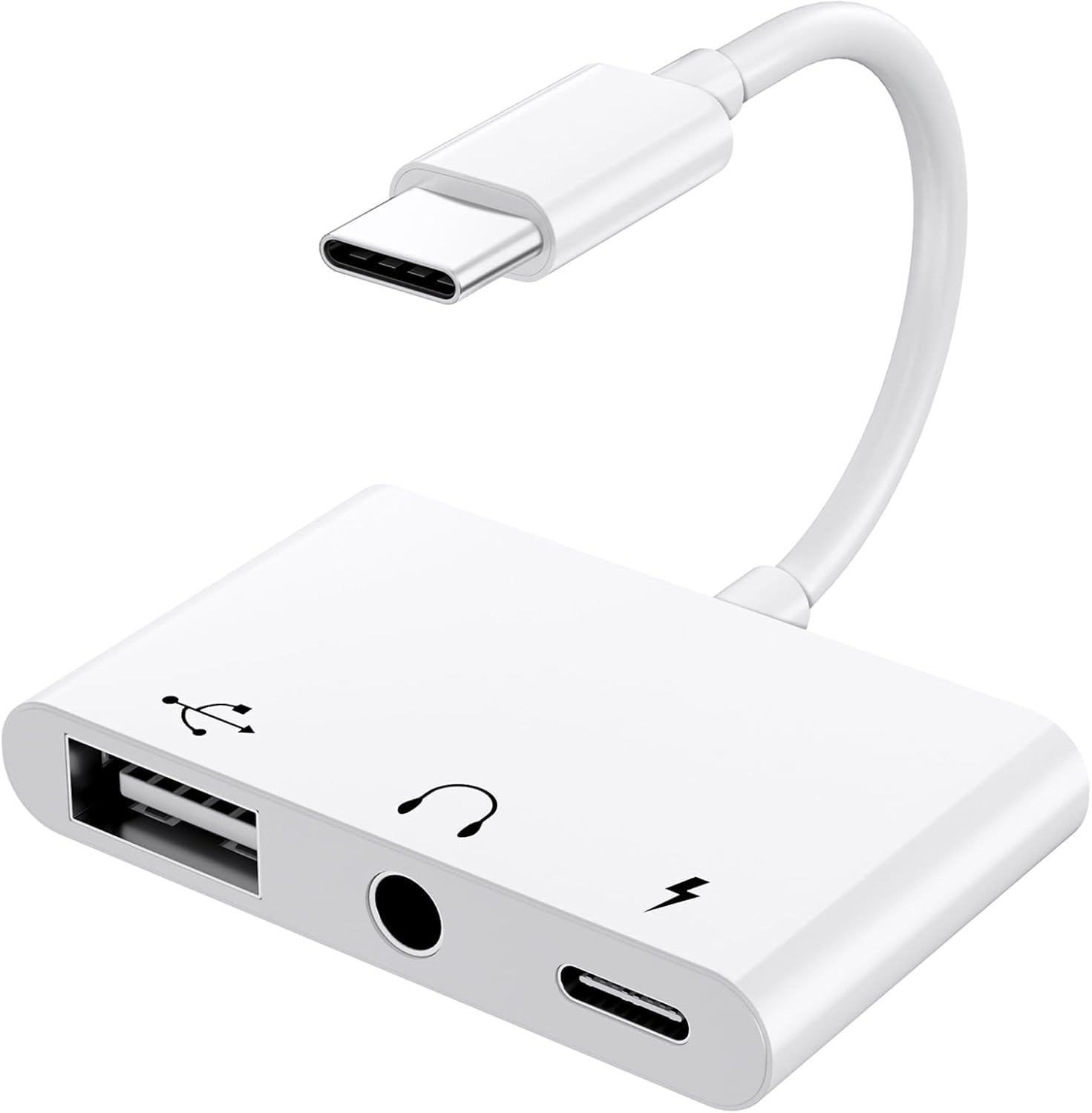 Adattatore 3 in 1 da USB-C a jack per cuffie da 3,5 mm, compatibile con USB OTG 3.0 e ricarica rapida da 60 W | Leroy Merlin Adattatore 3 in 1 da USB-C a jack per cuffie da 3,5 mm, compatibile con USB OTG 3.0 e ricarica rapida da 60 W | Leroy Merlin