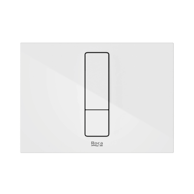 Clapeta actionare Roca A890221300, Duplo S, pentru toaleta, tip instalare orizontala, pentru tip rezervor incastrat, alb