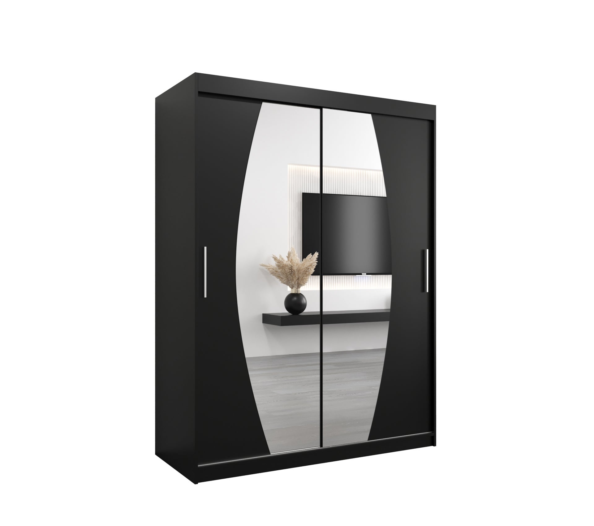 Szafa przesuwna garderoba ELYPSE 150 x 62 x 200 cm Czarny - Abiks Meble