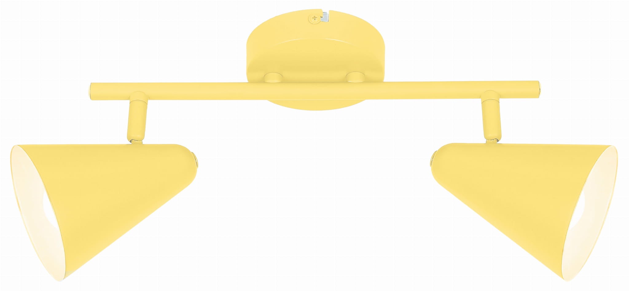 Reflektor sufitowy spot natynkowy Amor listwa żółto-biały 2xE14x40W wym: 42 x 10 cm metal Candellux