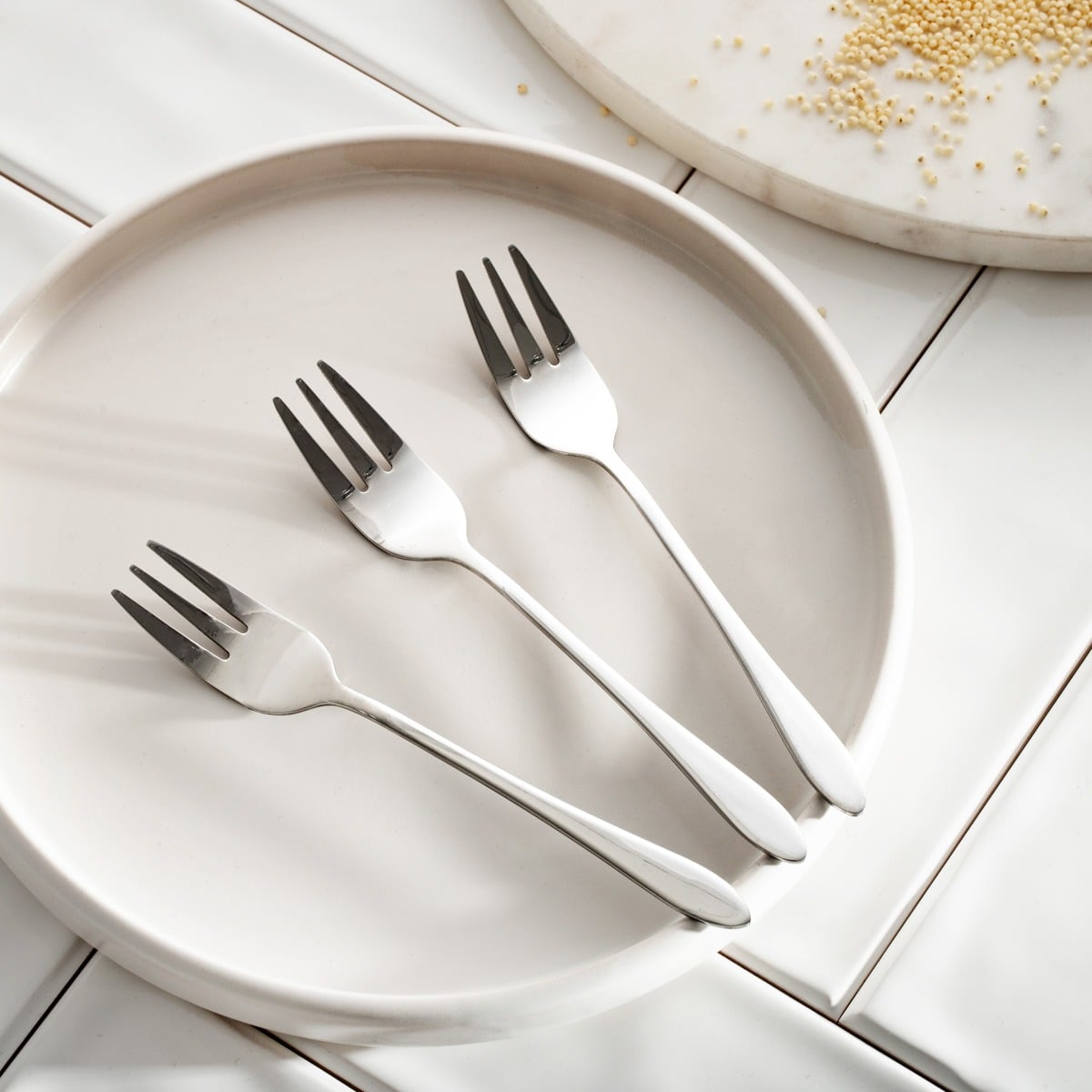 Zestaw STILO widelczyków deserowych srebrnych 3 szt. HOMLA