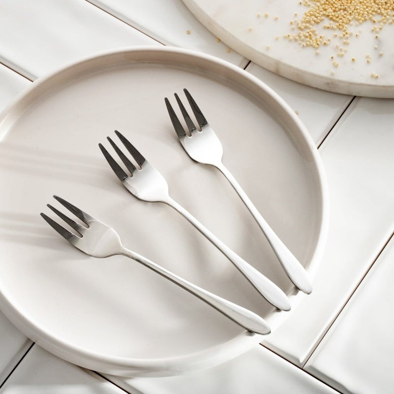 Zestaw STILO widelczyków deserowych srebrnych 3 szt. HOMLA