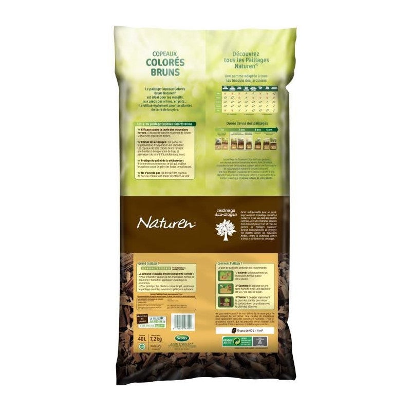 NATUREN Copeaux Colores Bruns - 40L - 2