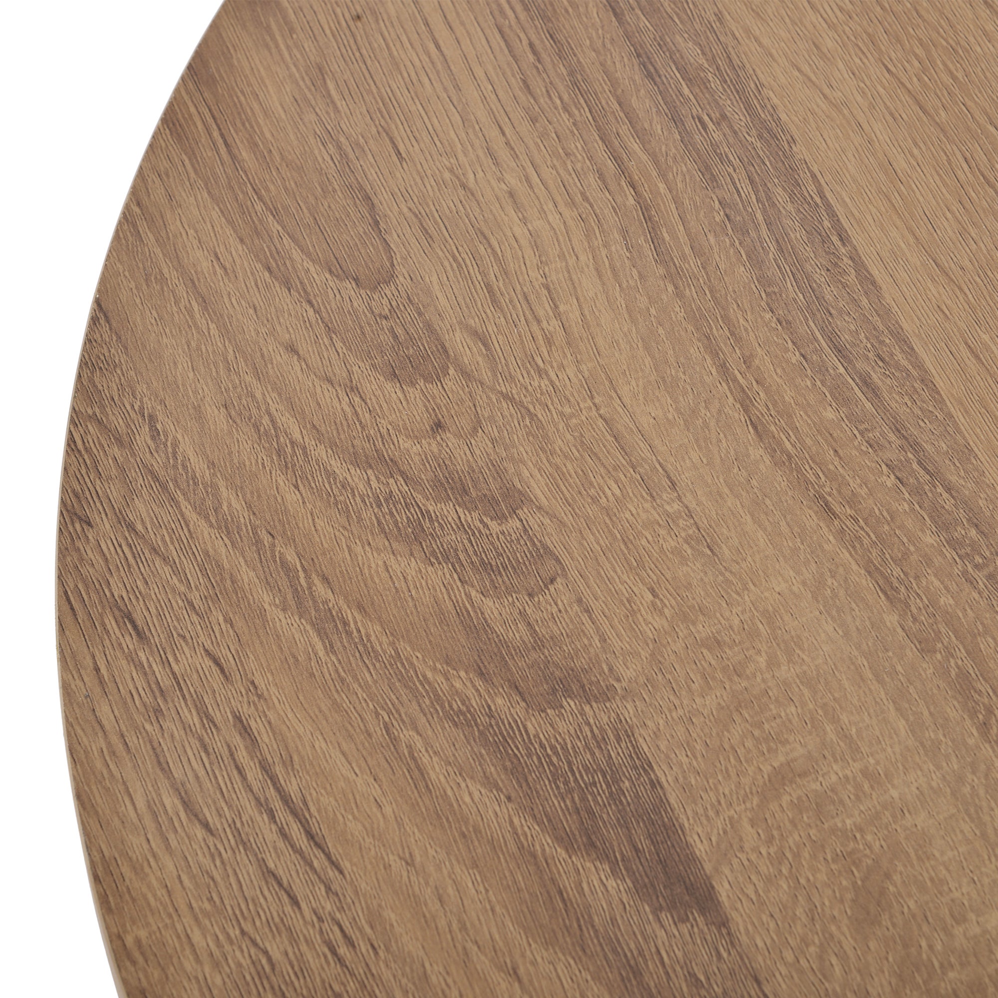 Lot de 2 tables basses gigognes, table d'appoint - bois MDF et pièds en métal - coloris chêne - 8
