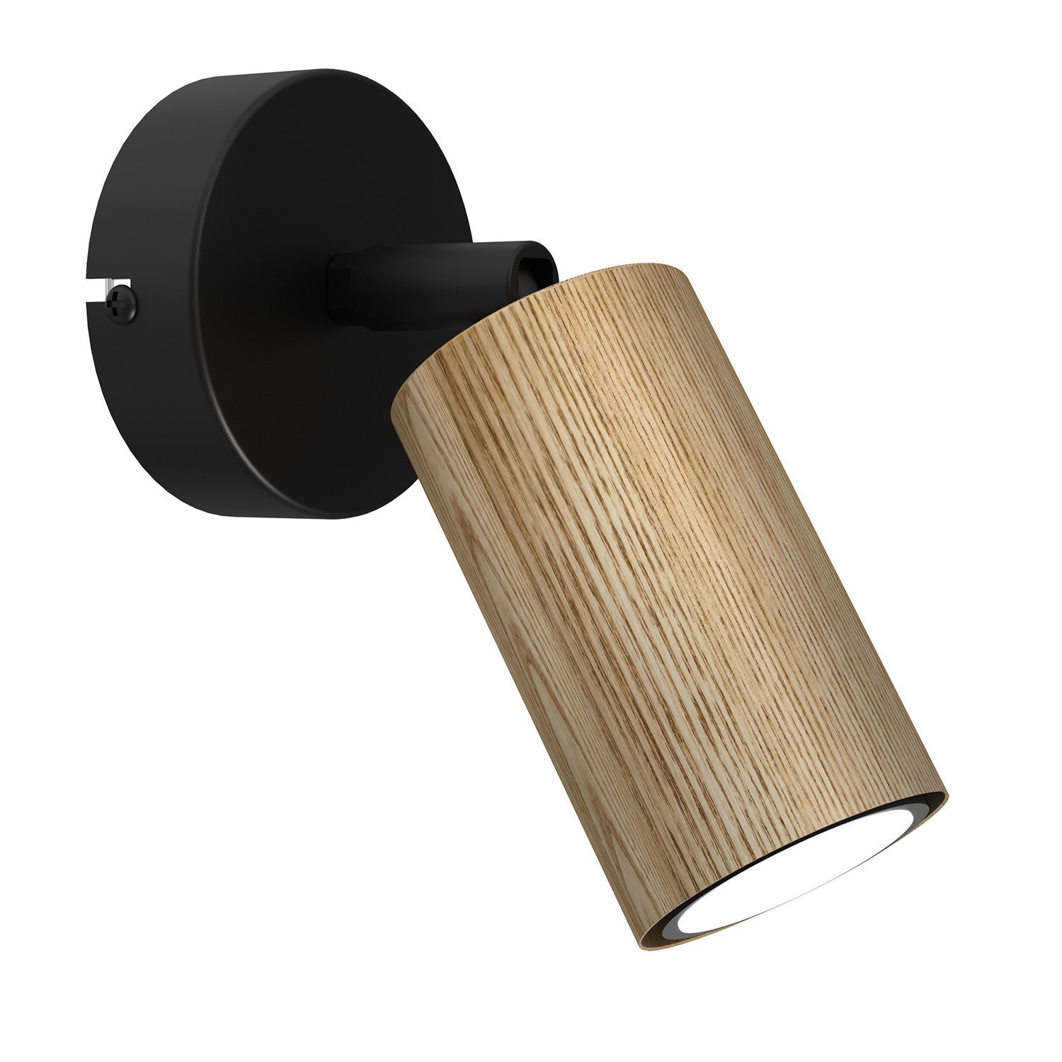 Reflektor sufitowy spot natynkowy Nisse okrągły jasne drewno-czarny 1xGU10x8W wym: 18 x 8 x 8 cm metal Luminex