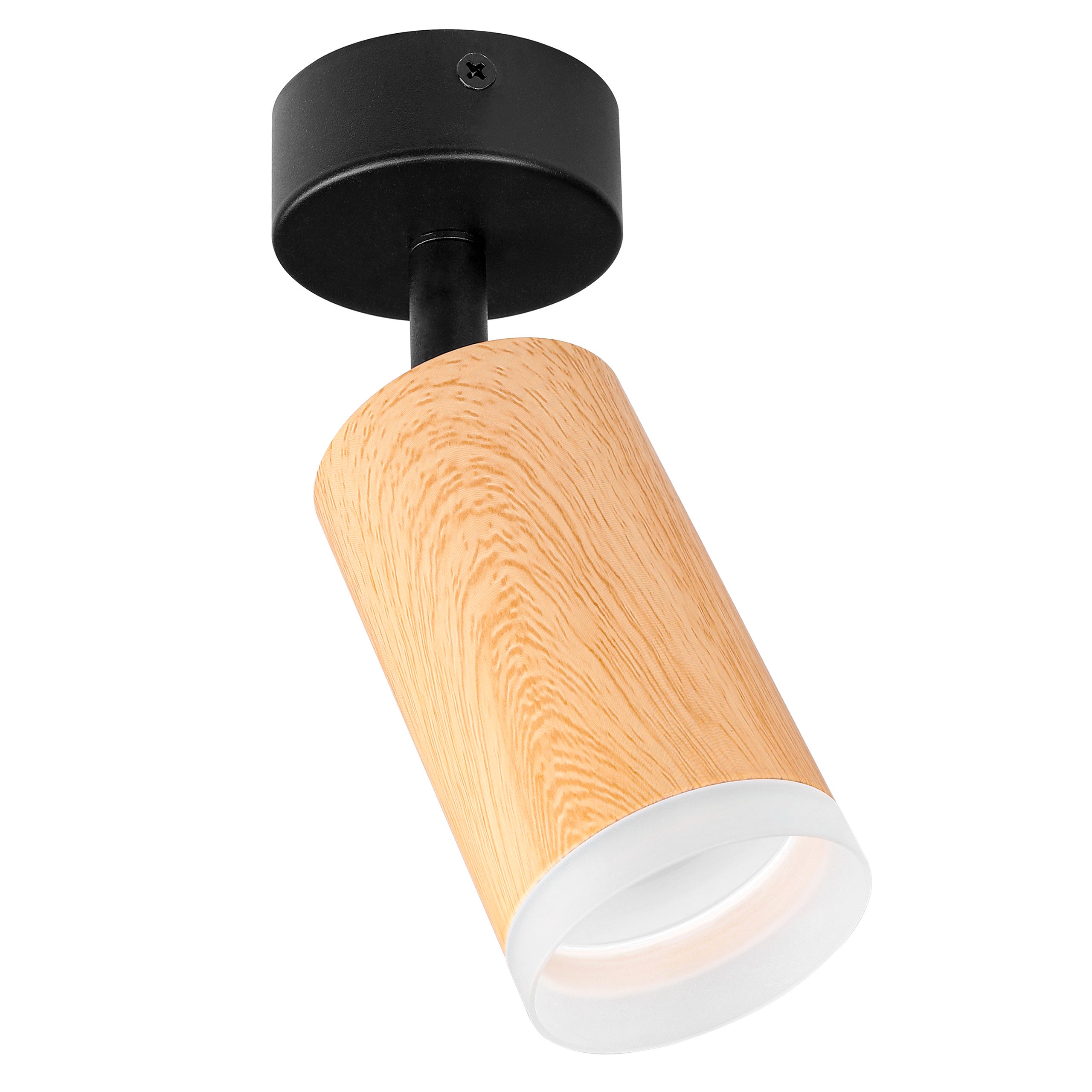 Lampa sufitowa GU10 LED Woody IP20 ruchoma czarna drewno kinkiet spot MasterLED