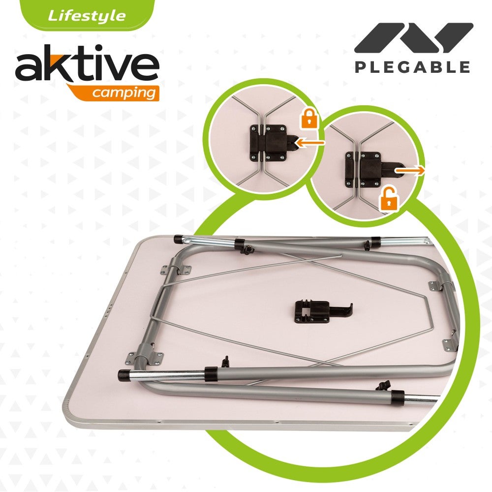 Table à manger de jardin rond en Aluminium Gris - 4