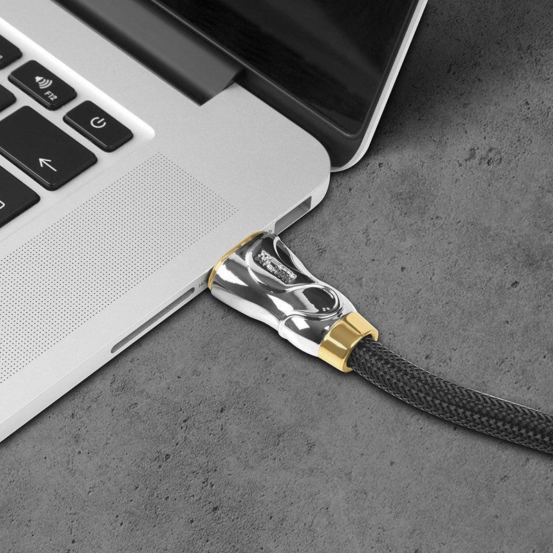 HDC04 Câble HDMI dernière génération 2.0 - 1,5 m - Tête en métal et Connecteurs en plaqué or 24K - Permet la Transmission Rapide de Signal - Ethernet - 7