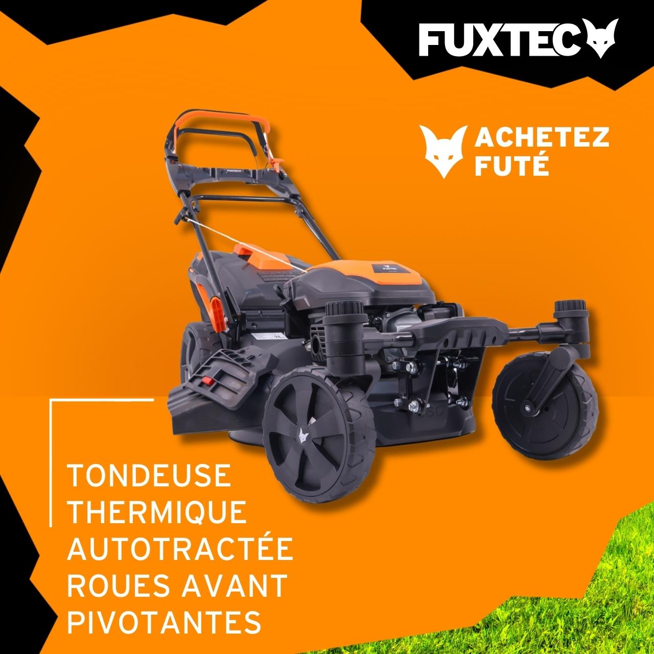 Tondeuse à gazon thermique autotractée FUXTEC FX-RM5170agile – 51 cm – 170 cm³ – 60L – Roues pivotantes – Easy Clean – Mulching - 2