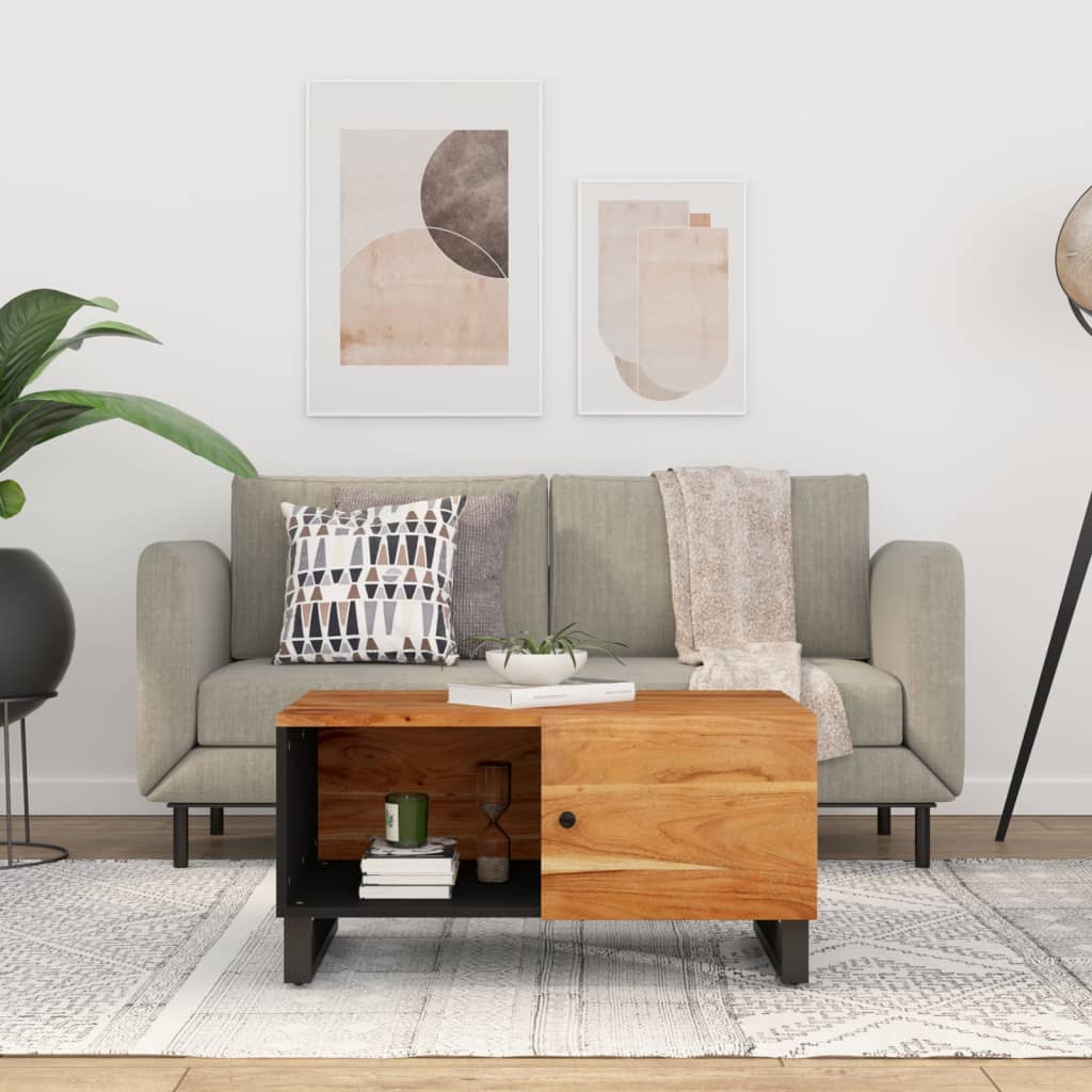 Tavolino Da Salotto,Tavolino Da Caffè,Tavolino Da Soggiorno 80x50x40 Cm Massello Acacia E Multistrato CFW32225 | Leroy Merlin