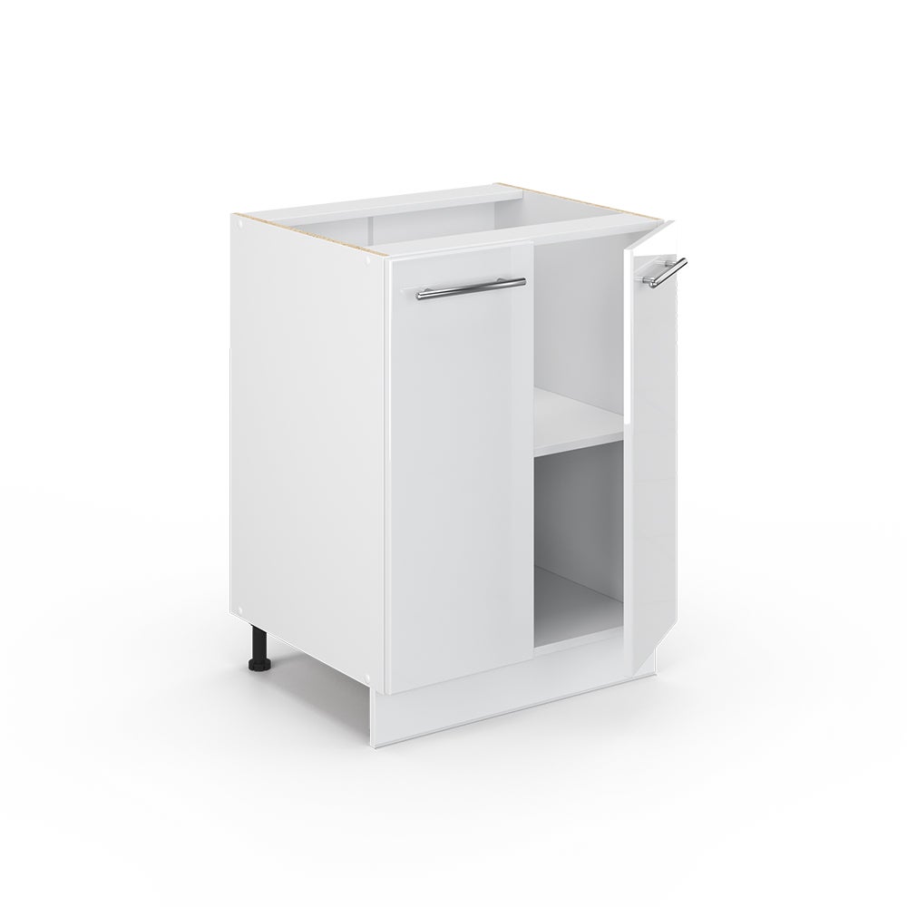 Vicco Meuble bas de cuisine Fame-Line, Blanc Haute brillance, 60cm sans PT - 4