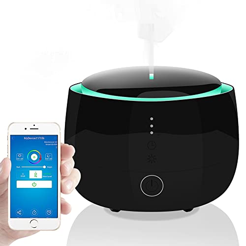 Humidificador de ar e difusor de aroma – compatível com Alexa App and Voice Control for , Large Room – 300ml, preto - 8