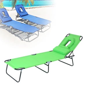 Lit De Camp Vintage Aluminium - Pliant 72x24 Pouces - Jusqu'à 200 Lb - Occasion