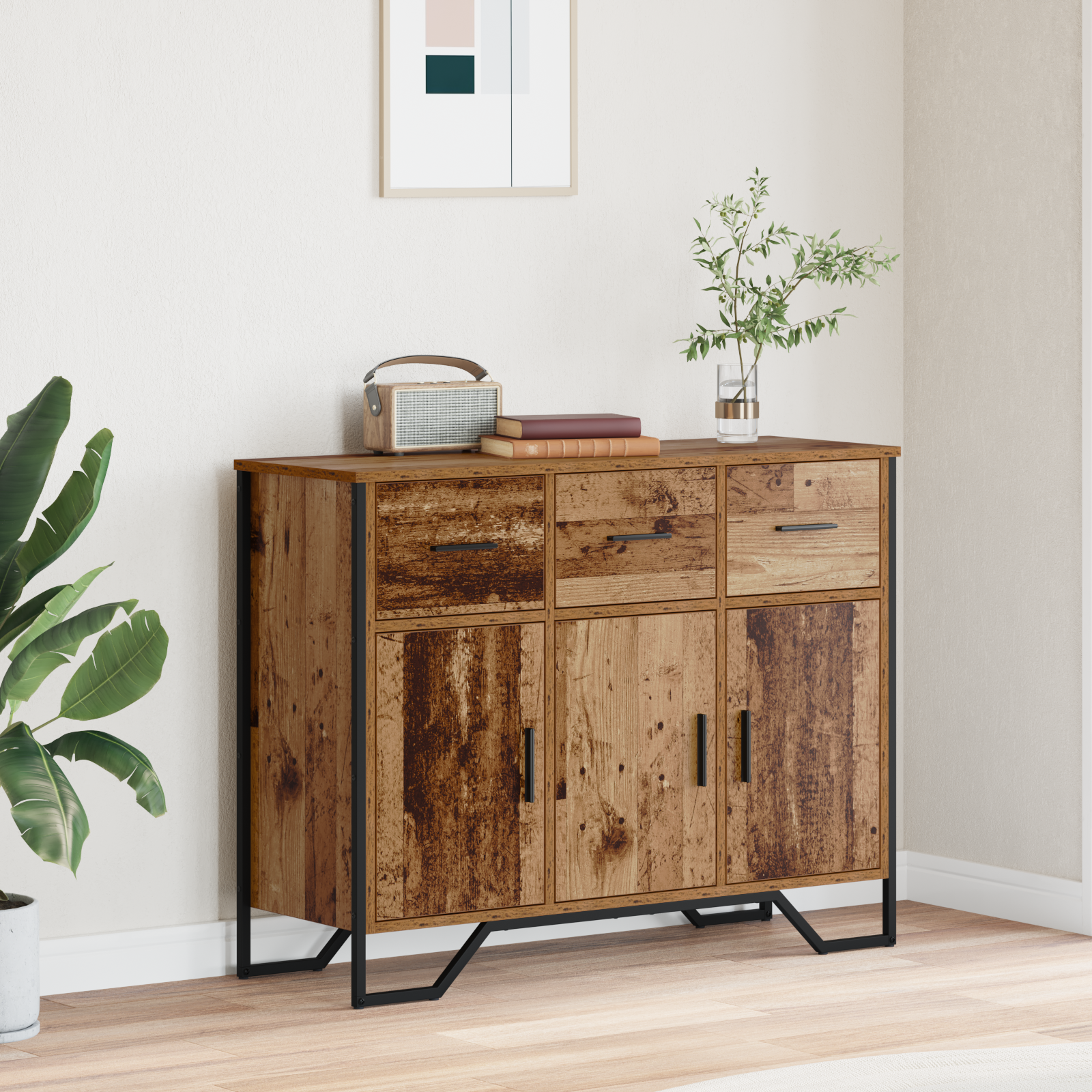 Credenza In Legno Rovere Marrone 97x32,5x74,5 Cm - Moderna E Spaziosa - Foto 13