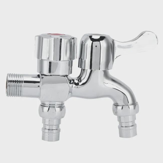 Podwójny zawór z gwintem zewnętrznym G1/2, do pralki, zawór wodny do nawadniania ogrodu