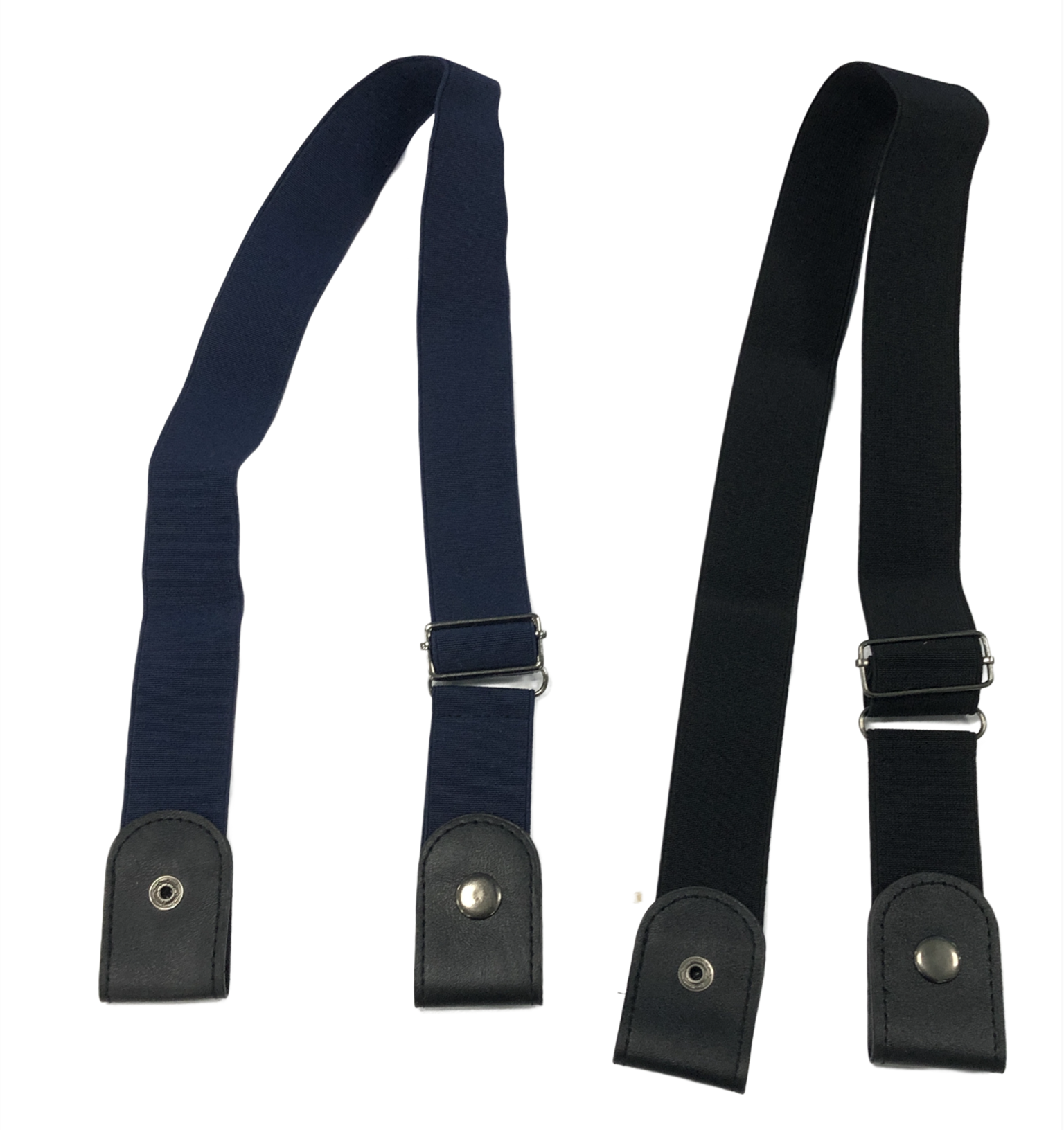 2 Cinture Elastiche Invisibili Senza Fibbia – Per Jeans, Pantaloni, Abiti, Donna E Uomo (Nero + Blu Navy)