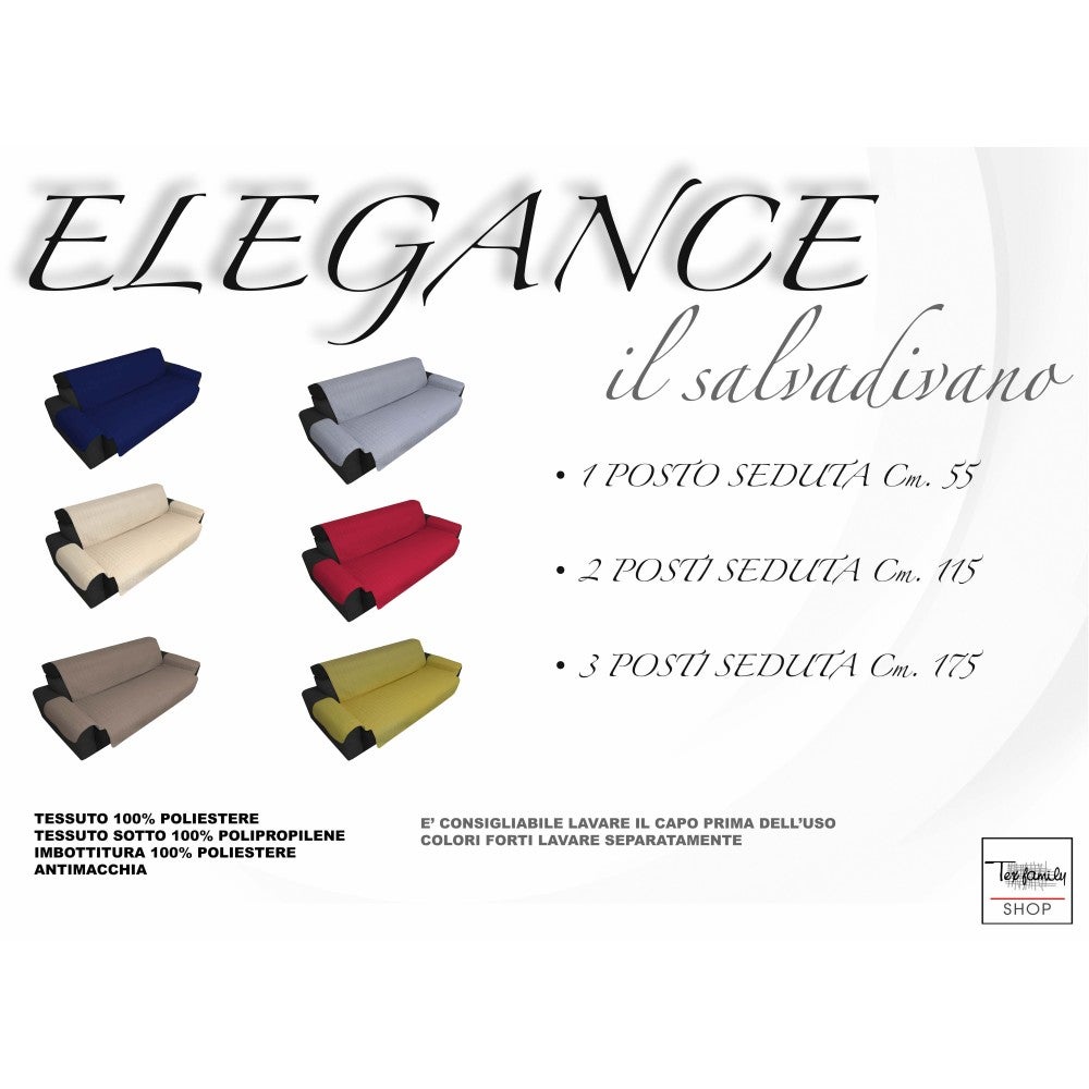 COPRIDIVANO OR SALVADIVANO ELEGANCE GIALLO ORO ANTIMACCHIA TRAPUNTATO PIANO LISCIO 2 POSTI seduta cm. 115 - 5