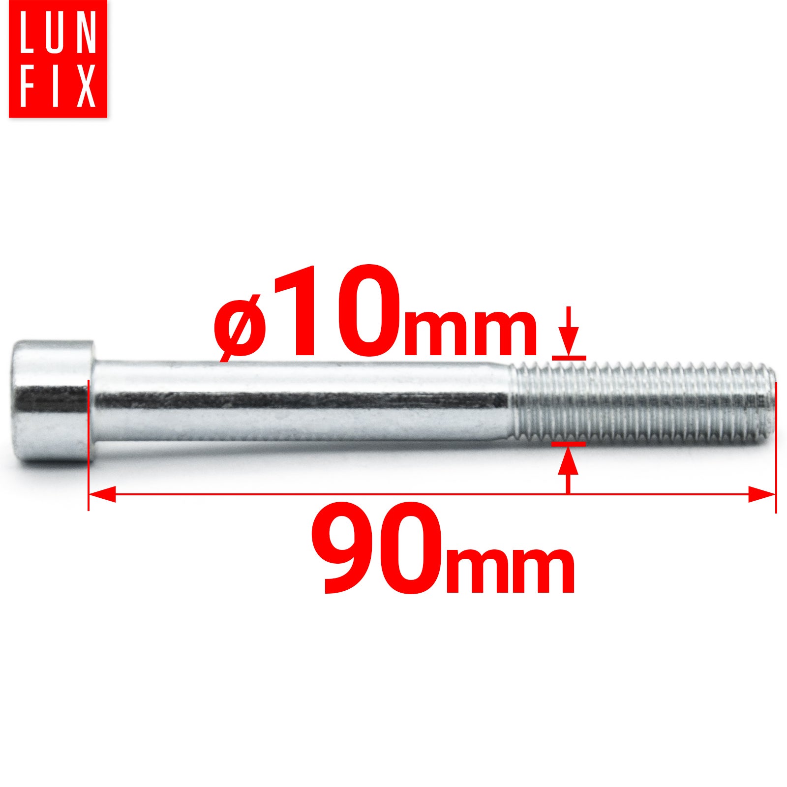 Śruba imbusowa DIN 912 M10 90 mmkl. 8.8 1kg