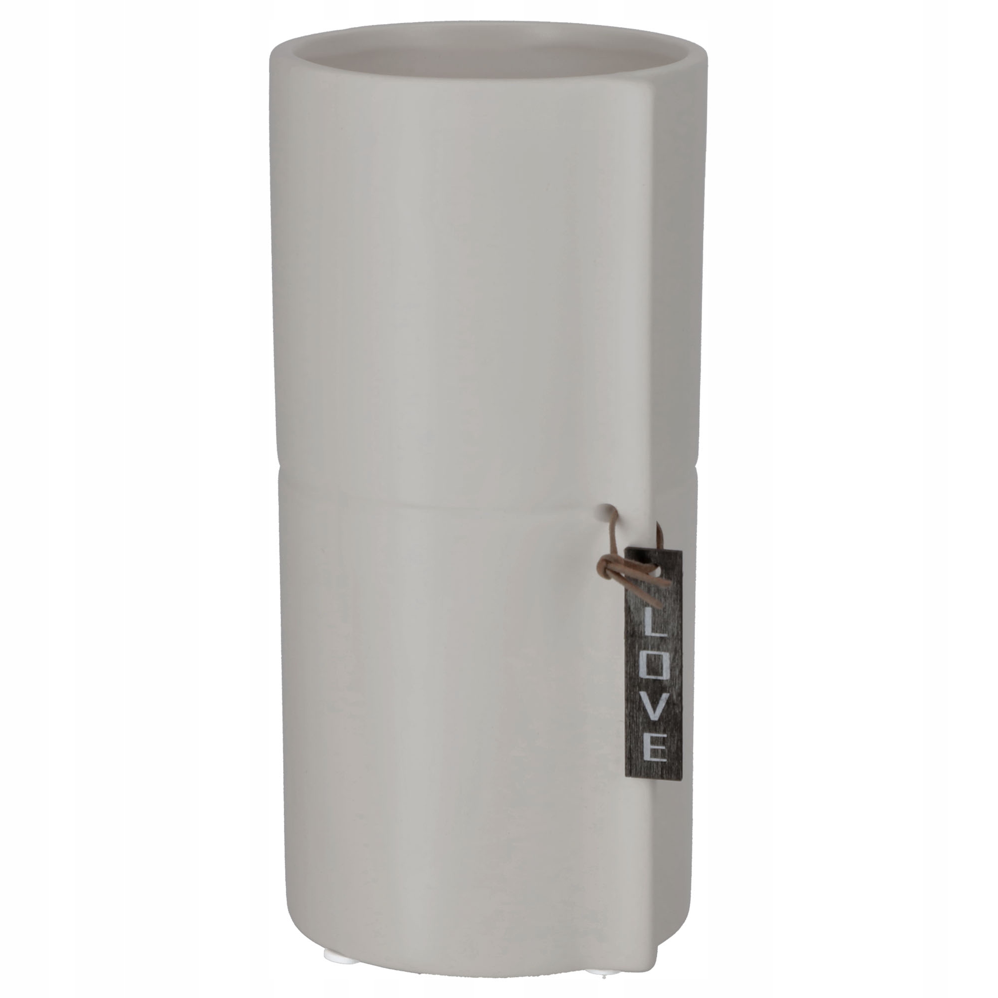 DONICZKA CERAMICZNA DONICA OSŁONKA NA KWIATY DONICZKĘ 11 cm OKRĄGŁA SZARA