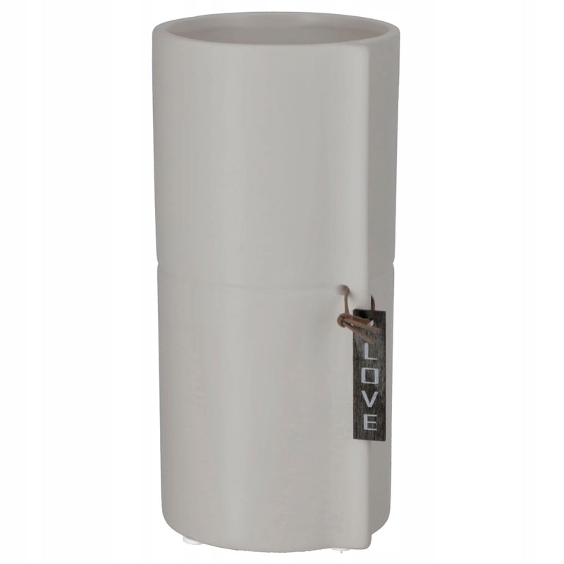 DONICZKA CERAMICZNA DONICA OSŁONKA NA KWIATY DONICZKĘ 11 cm OKRĄGŁA SZARA