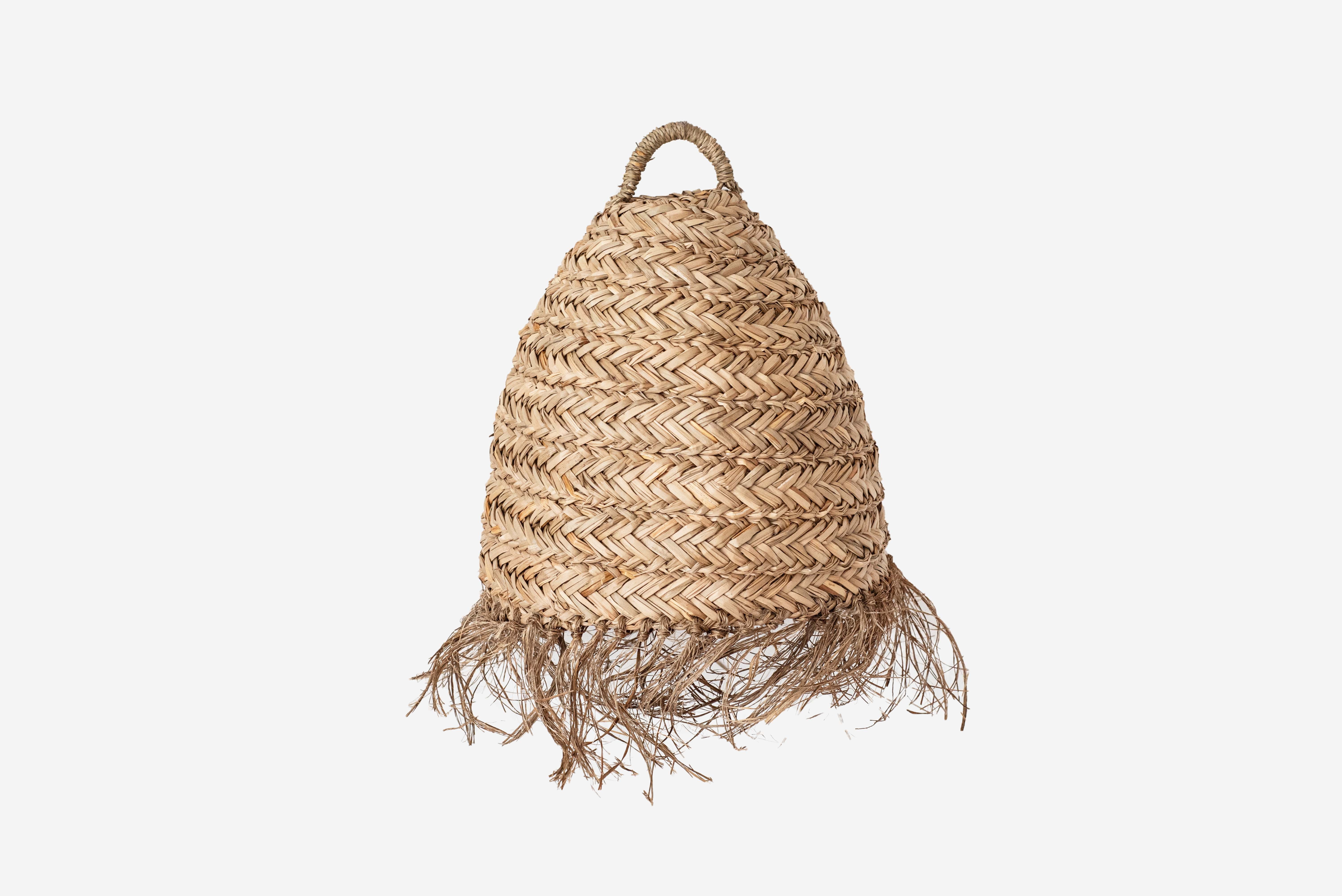 Lampa wisząca sufitowa z frędzlami z seagrass Ø30x30 cm | Ręcznie wykonana i naturalna