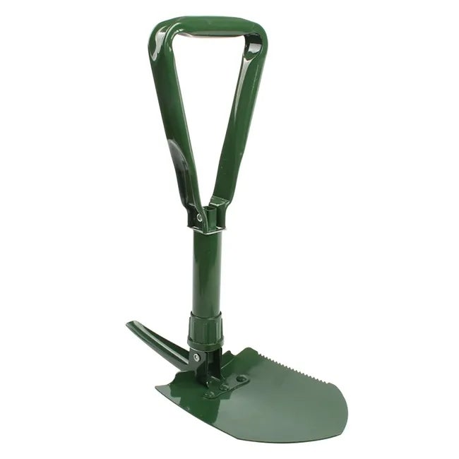 Pelle d'extérieur, pelle pliante, pelle de camping multifonctionnelle pour l'extérieur, taille moyenne (vert) - 4