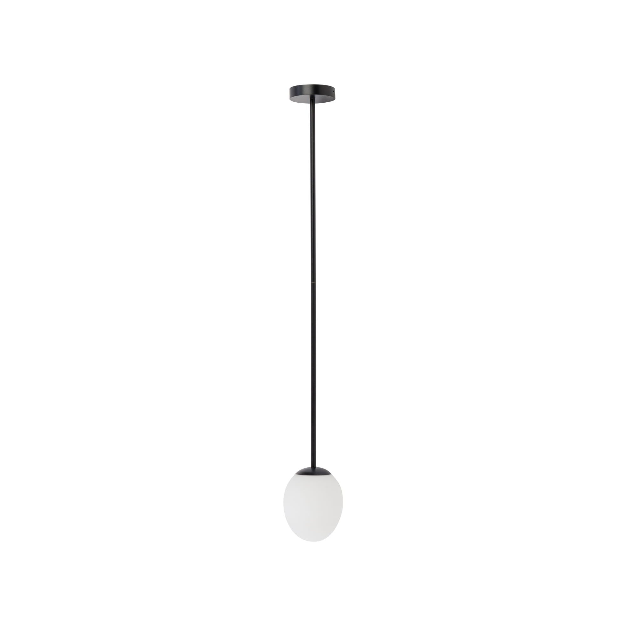 Lampa wisząca Ice Egg czarno-biała 1xG9x25W szklany klosz wym: 99 x 13 x 13 cm szkło Nowodvorski Lighting
