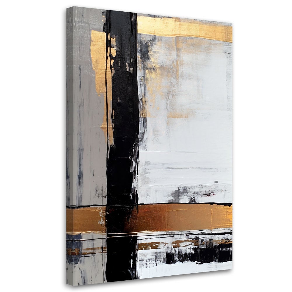 Obraz na płótnie, Abstrakcja ze złotymi akcentami 40x60