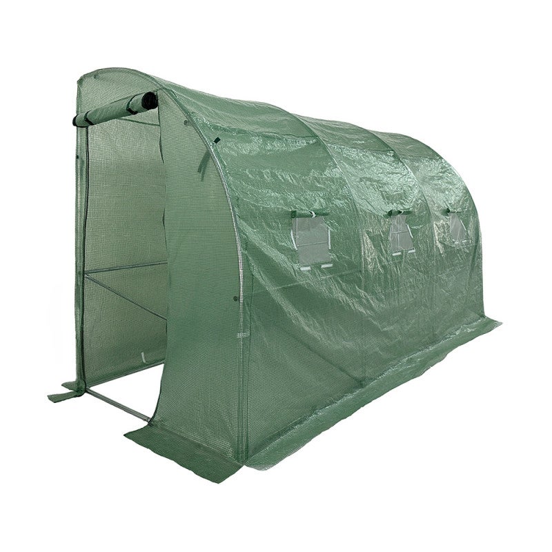 Tunel ogrodowy Przyścienny 4iQ Group 3x1,5m Zielony 25mm Folia UV