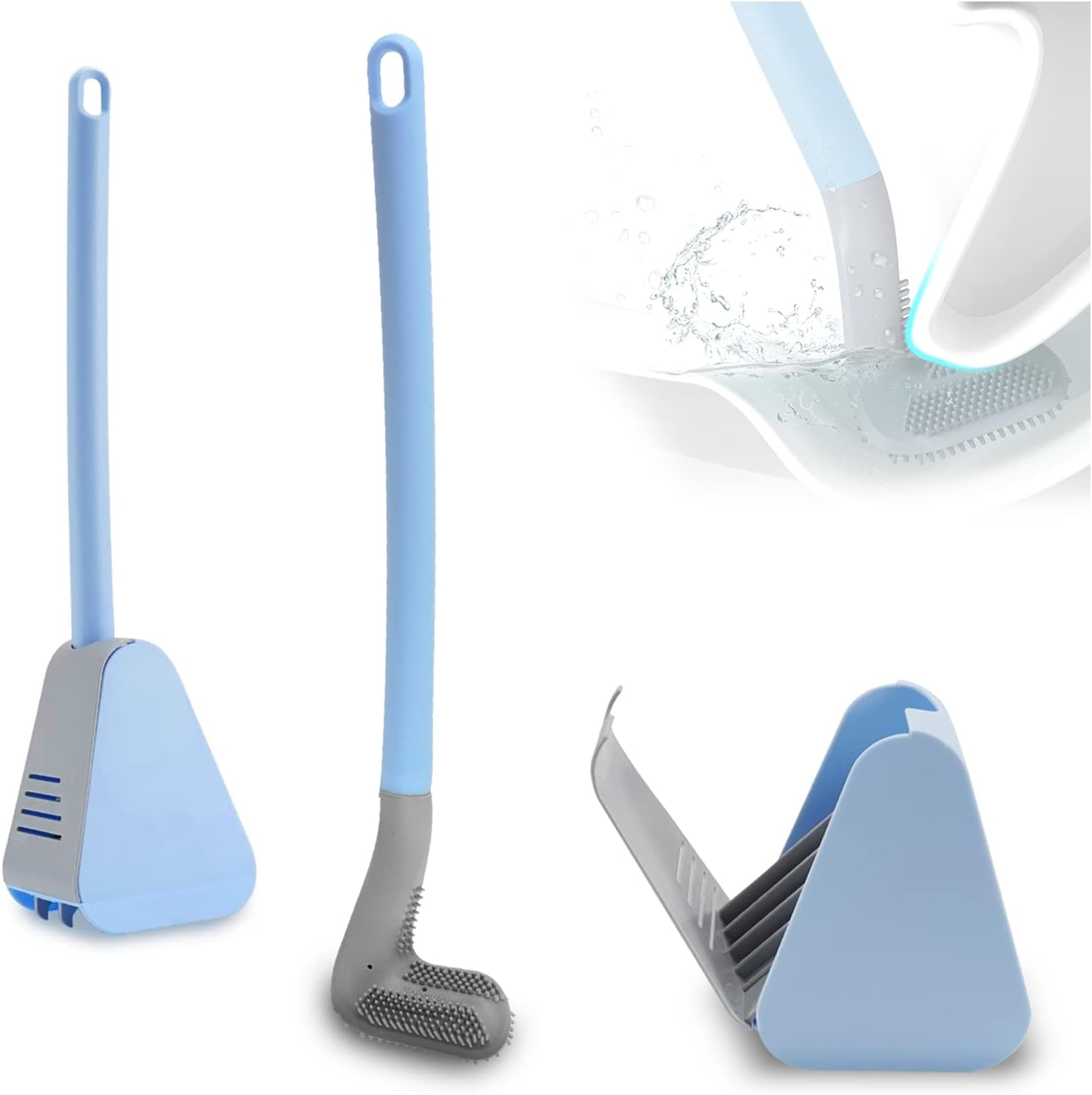 Vigar - Toilet Brush Set - Extra Long Handle - 12.5 x 11.5 x 39 cm