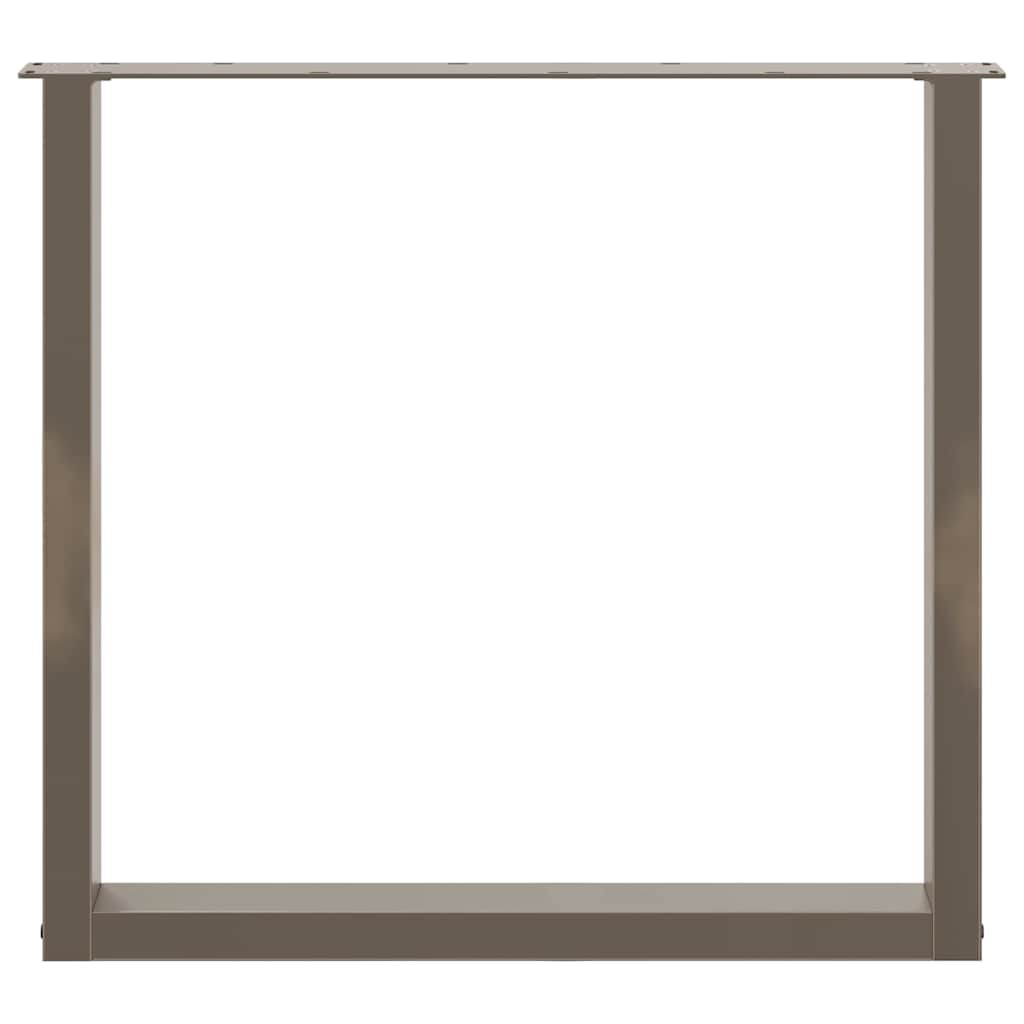 Maison Exclusive - Pieds de table à manger en forme de U, 2 pièces, acier l, 90 x (72-73) cm - 5